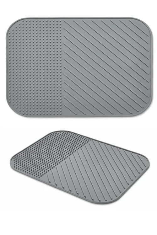 Silicone Dish Drying Mat Tray Kitchen Drainer Pad Heat Resistant Countertop Mat