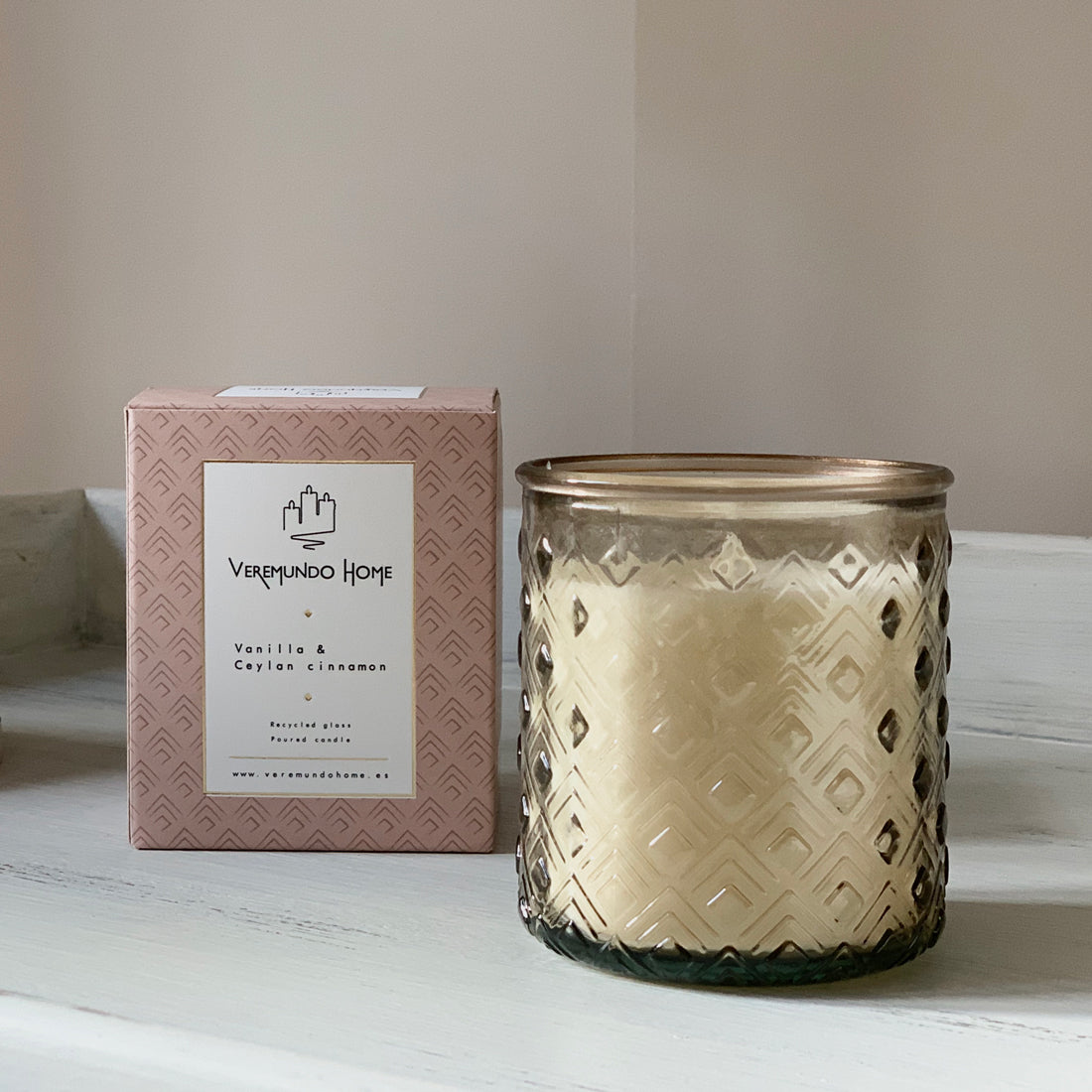 Veremundo Home - ORGANIC - Vela Perfumada VANILLA & CEYLAN CINNAMON - 275g