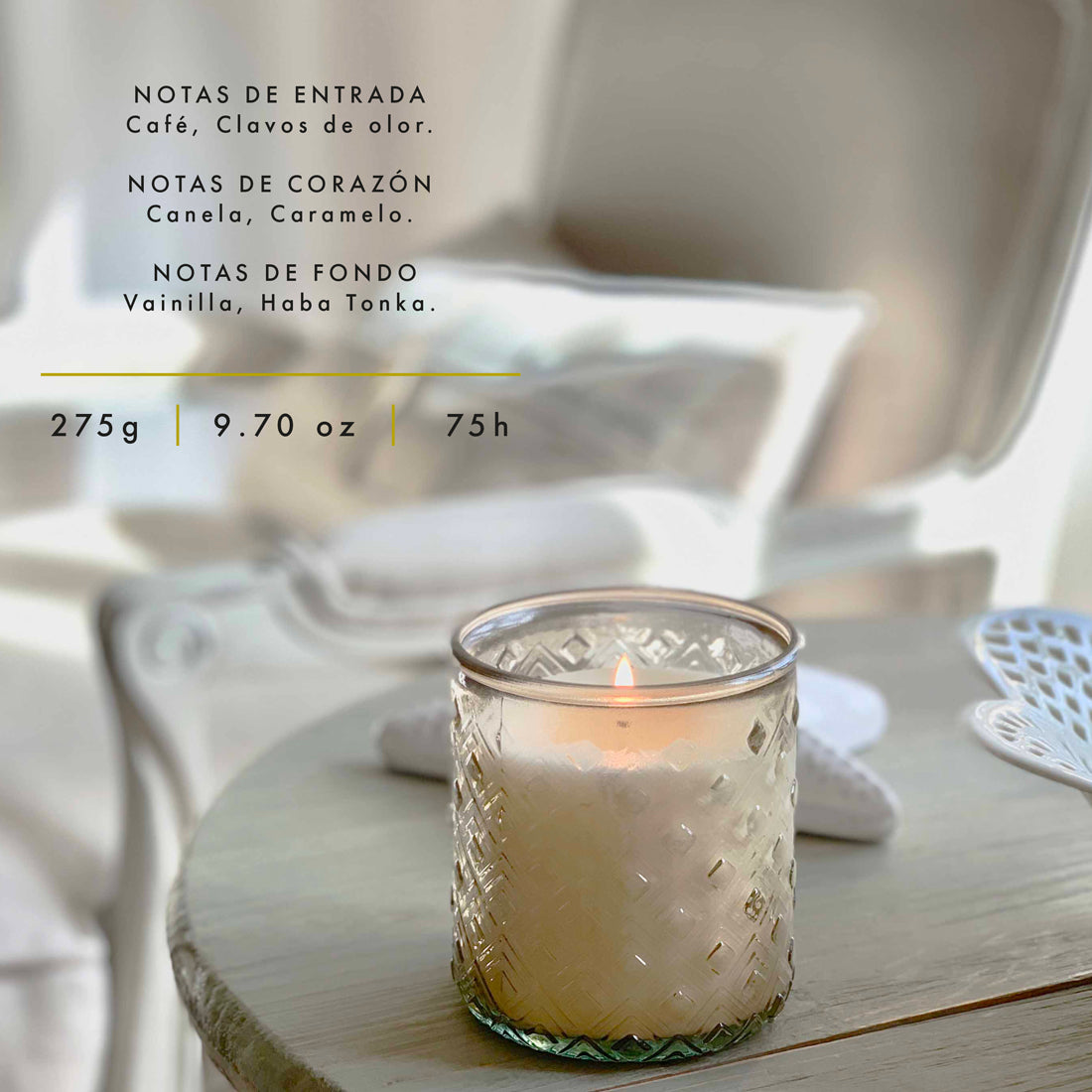 Veremundo Home - ORGANIC - Vela Perfumada VANILLA & CEYLAN CINNAMON - 275g