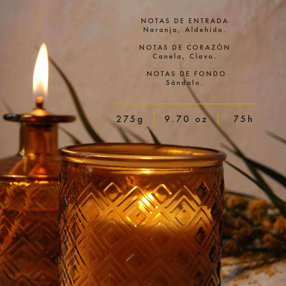 Veremundo Home - ORGANIC - Vela Perfumada ORANGE & CINNAMON - 275g