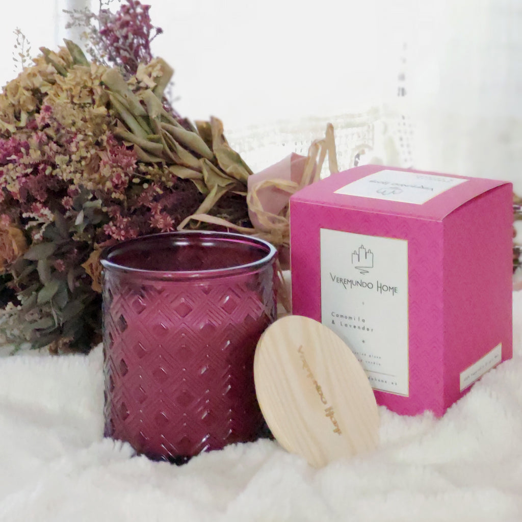 Veremundo Home - ORGANIC - Vela perfumada CAMOMILE & LAVENDER 275g