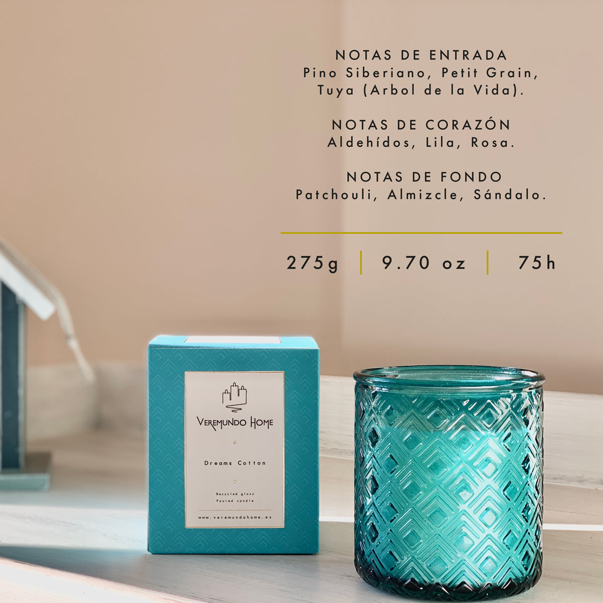 Veremundo Home - ORGANIC - Vela Perfumada COTTON DREAMS - 275g