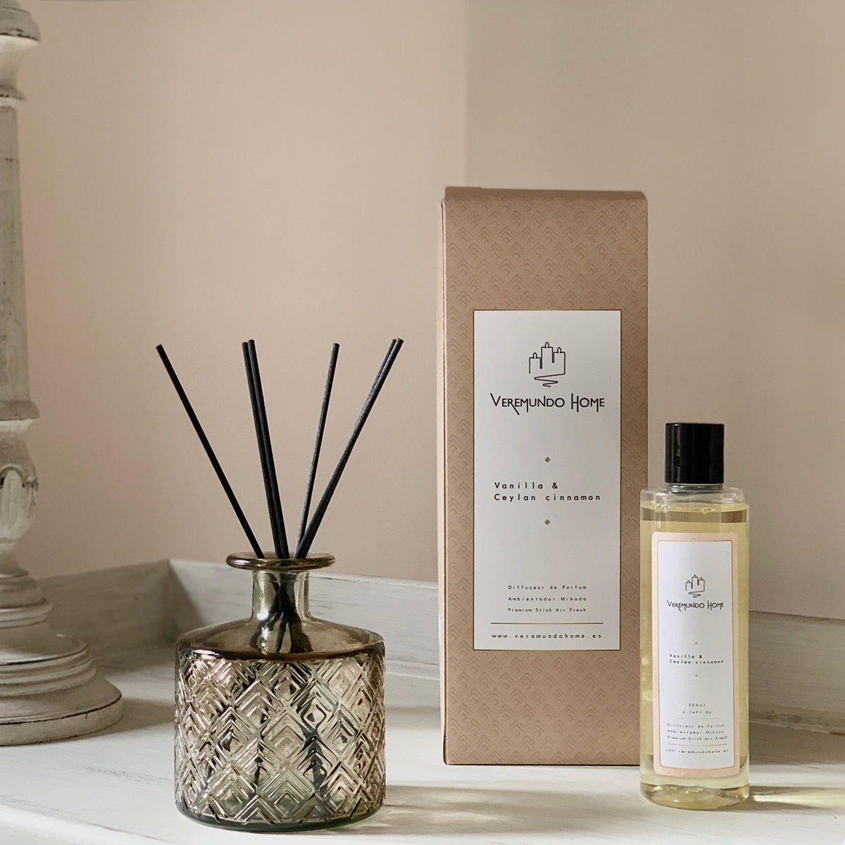 Veremundo Home - ORGANIC - Ambientador varillas VAINILLA & CEYLAN CINNAMON