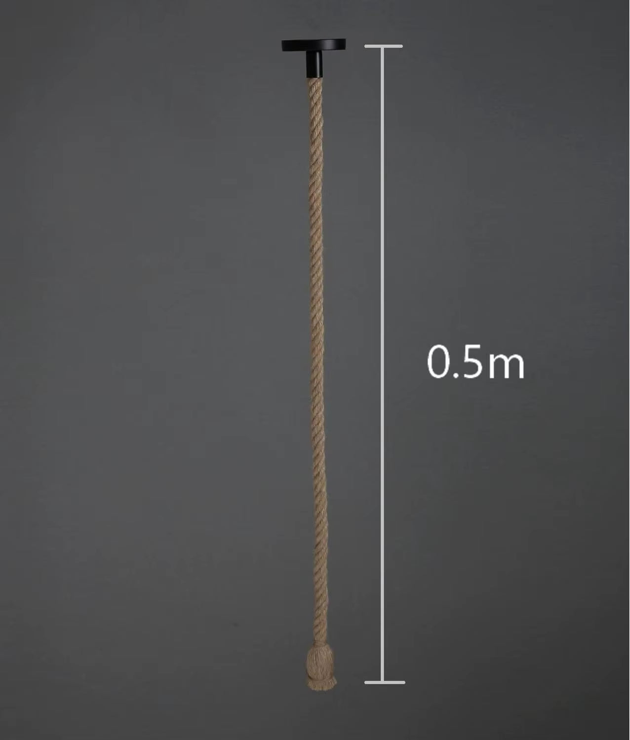 Lámpara rústica de cuerda doble bombilla 1+1mt