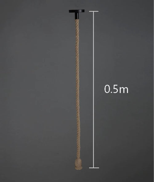 Lámpara rústica de cuerda doble bombilla 1+1mt